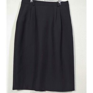 Briggs Womens Black Pencil Skirt Knee Length Size 8  Career Business Classic Lq